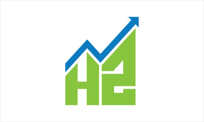 HZ financial logo design vector template.