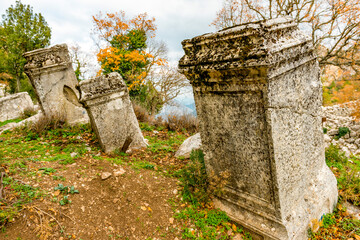 Termessos ancient city the amphitheatre. Termessos is one of Antalya -Turkey's most outstanding...