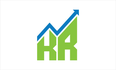 KR financial logo design vector template.
