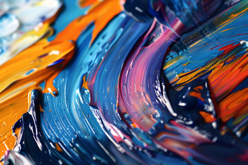 a painter's brush applying vibrant strokes of color to a canvas, each dab and swirl adding depth...