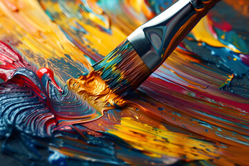 a painter's brush applying vibrant strokes of color to a canvas, each dab and swirl adding depth and dimension to the evolving masterpiece