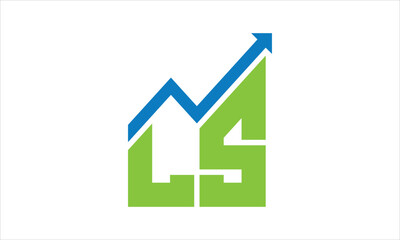 LS financial logo design vector template.