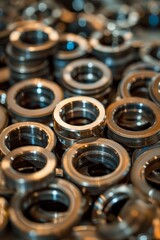 Obraz premium close up of a pile of magnetic rings