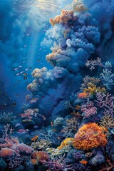 A mesmerizing underwater volcanic vent teeming with life