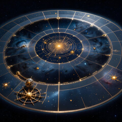 A mesmerizing sacred geometry star map.