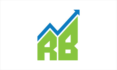 RB financial logo design vector template.
