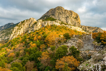 Termessos ancient city the amphitheatre. Termessos is one of Antalya -Turkey's most outstanding...