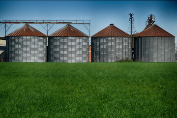 Old grain silos, Lobbi, Alessandria, Piedmont, Italy