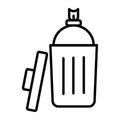 trash icon vector template design flat and simple