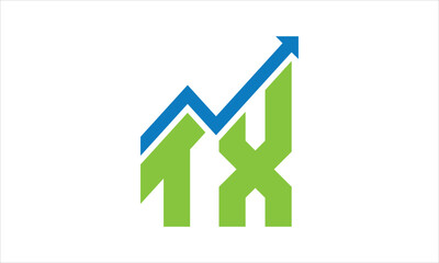 TX financial logo design vector template.