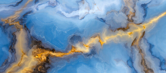 Blue transparent onyx gemstone