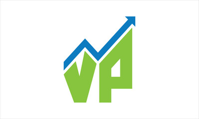 VP financial logo design vector template.