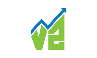 VZ financial logo design vector template.