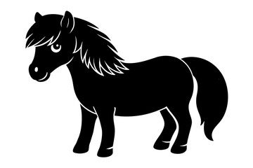 Obraz na płótnie Canvas miniature horse silhouette vector illustration