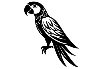 macaw silhouette vector illustration
