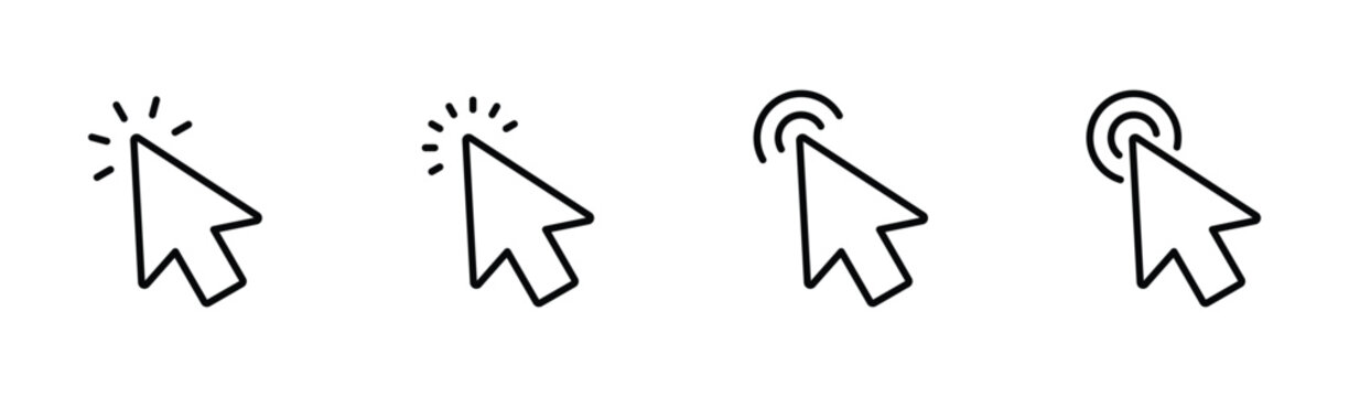 Cursor Click  icon vector, pointer arrow icon.