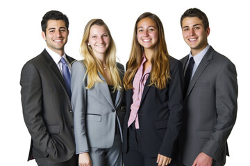 Young business crew smiling and confidence