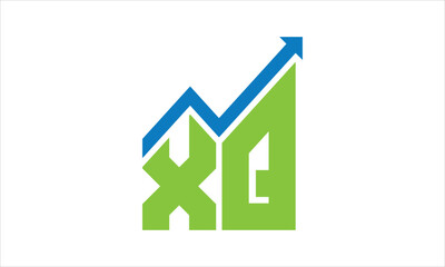 XQ financial logo design vector template.