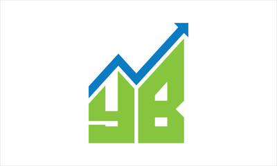 YB financial logo design vector template.