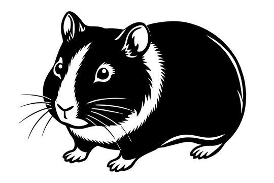 recommend clip art: hamster silhouette vector illustration