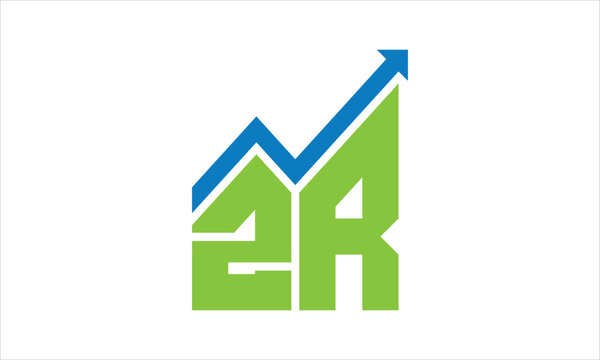 ZR financial logo design vector template.