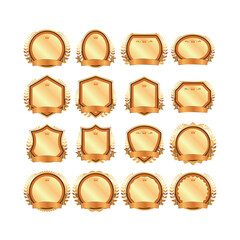 オレンジと金の受賞権威ランキングバッジアイコン