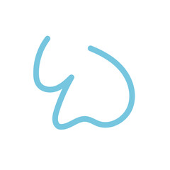 Blue lines squiggly decoration 