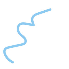 Blue lines squiggly decoration 