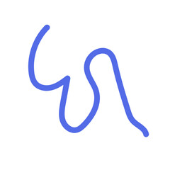 Blue lines squiggly decoration 