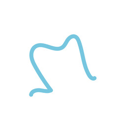 Blue lines squiggly decoration 