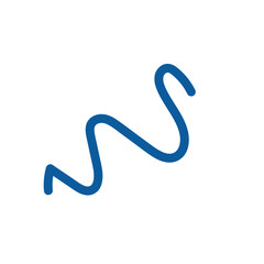 Blue lines squiggly decoration 