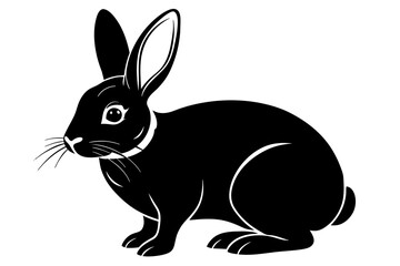 dutch rabbit silhouette vector illustration