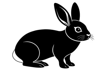 dutch rabbit silhouette vector illustration