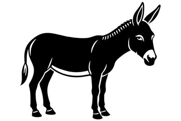 donkey silhouette vector illustration