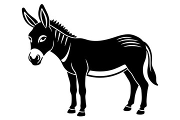 donkey silhouette vector illustration