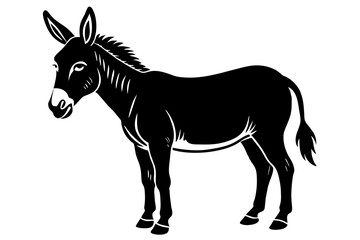 donkey silhouette vector illustration