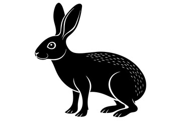 belgian hare silhouette vector illustration
