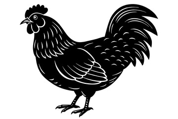 Fototapeta na wymiar bantam chicken silhouette vector illustration