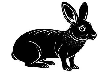 Fototapeta na wymiar american sable rabbit silhouette vector illustration