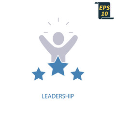leadership icons  symbol vector elements for infographic web