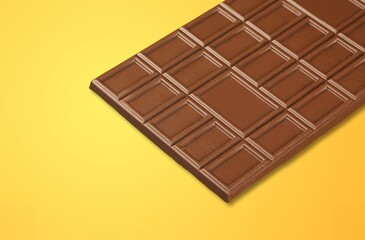 Tasty sweet Dark chocolate on desk