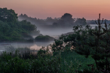 Misty River Dawn