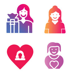 Celebrate Maternal Love with Unique Designs icons Mother's day