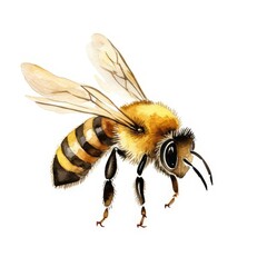 bee on white background