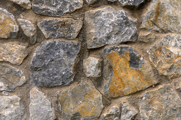 Texture of a stone wall. Old castle stone wall texture background.1