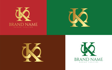 Letter SK or KS logo vector monogram template
