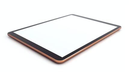 tablet with blank screen isolated on white background