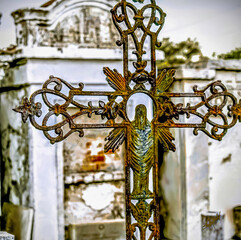 cross in a grave