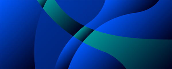 3D blue and green geometric fluid abstract background. Minimalist modern graphic design element cutout style concept for a banner card or brochure cover