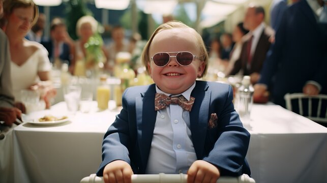 Socially Comfortable Man with Dwarfism at Gathering